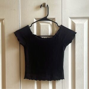 LIME BLUE: Black Tee